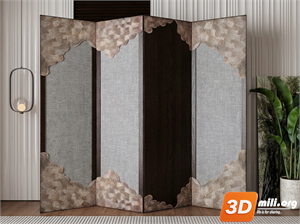 Folding screen Skp Files 